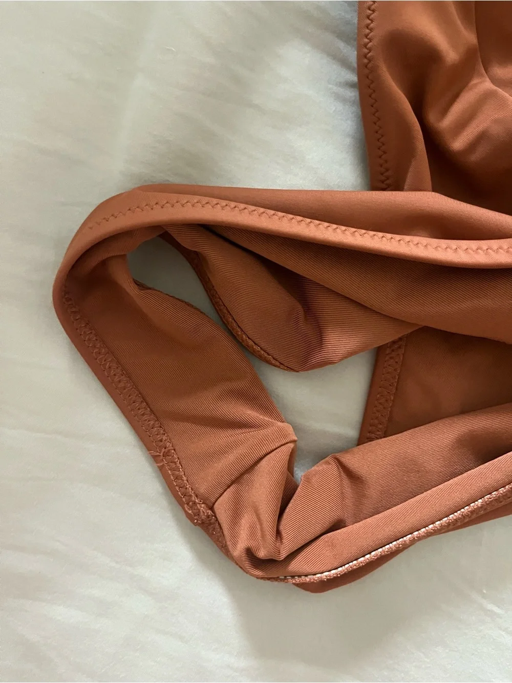 Aerie Boho Neutral Rust Orange Twist Front Bikini Set - Picture 4 of 8
